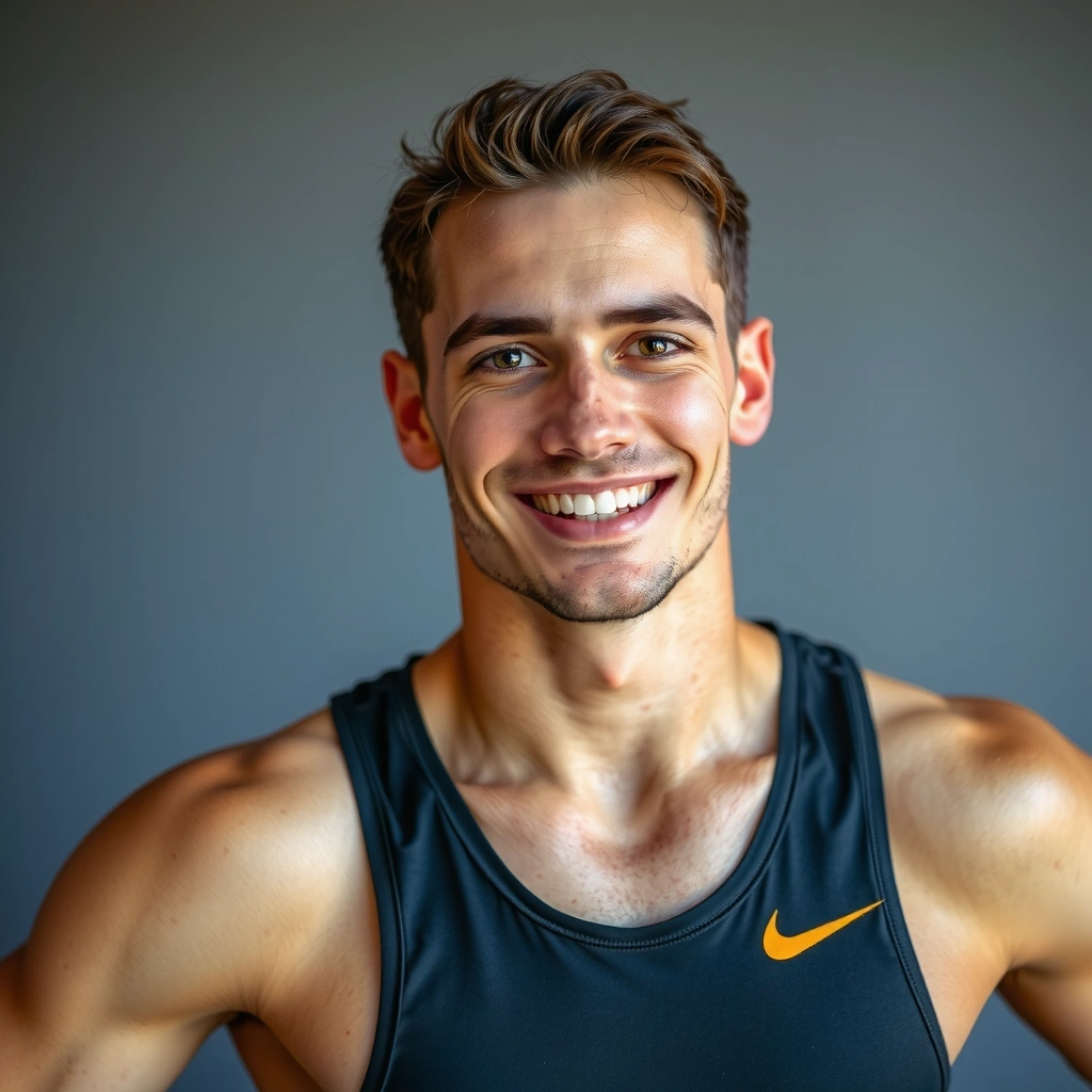 Portrét Marka Svobody, usměvavého sportovce